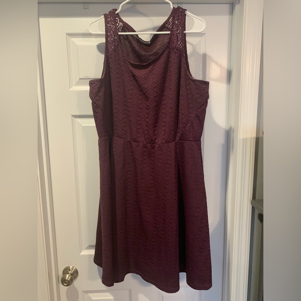 Purple lace top dress